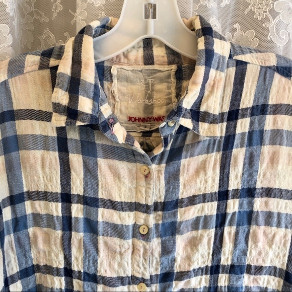 JOHNNY WAS * EUC Embroidered Silk Panel Shirt - Picture 4 of 6